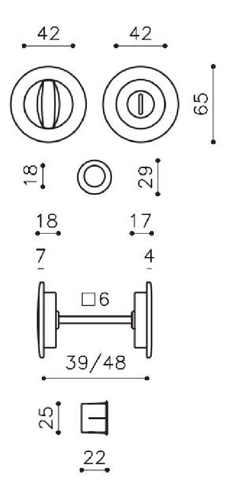 Stumdomų durų rankena "OLIVARI Giotto Bicolor D122"