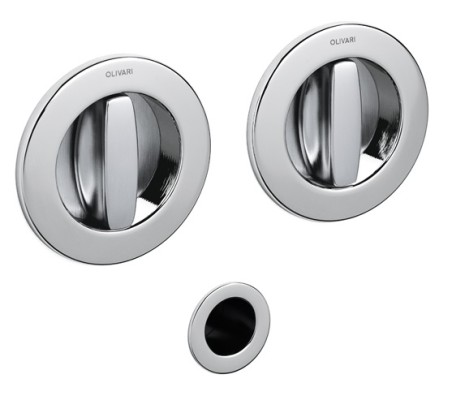 Sliding door handle "OLIVARI Giotto Bicolor D123"