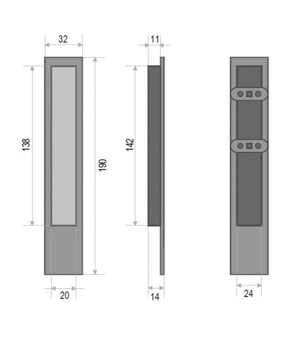 Stumdomų durų rankena "Pamar 1096 WC"