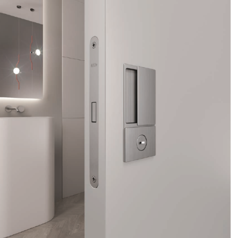 Sliding door handle "AGB WAVE Blind" Matte nickel