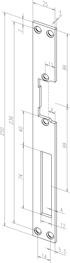 Frame plate "Eff Eff 02140-01" 2