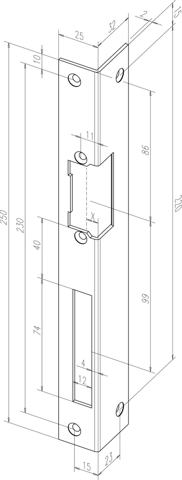 Staktos plokštelė "Eff Eff 06640-04"