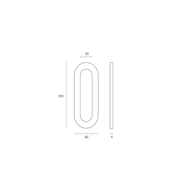 Adhesive handle for glass doors "JNF IN.16.562 A"