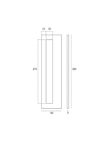 Adhesive handle for glass doors "JNF IN.16.561 A"