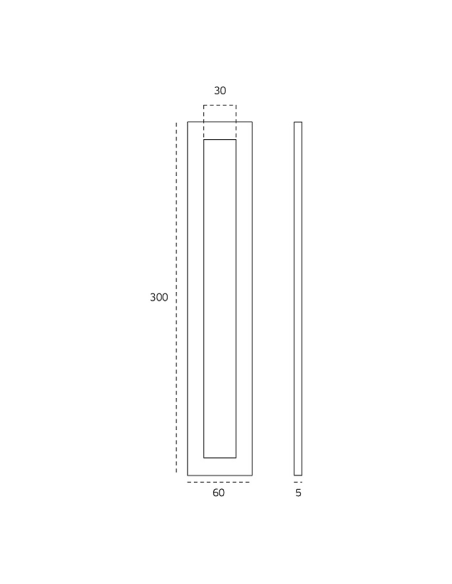 Adhesive handle for glass doors "JNF IN.16.559 A"