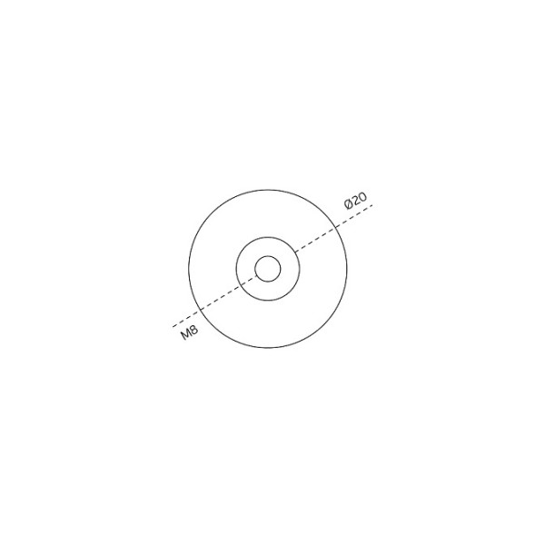 Adhesive handle for glass doors "JNF IN.00.096.V"