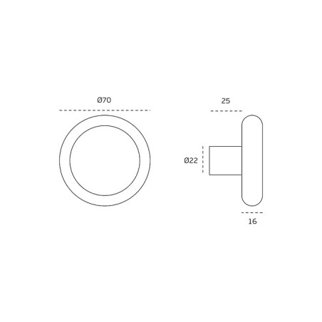 Adhesive handle for glass doors "JNF IN.00.099.V"