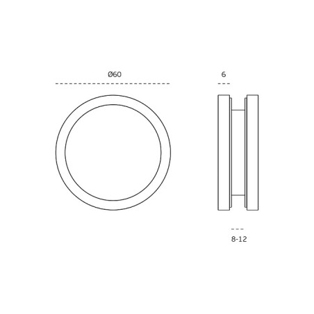Adhesive handle for glass doors "JNF IN.16.531"
