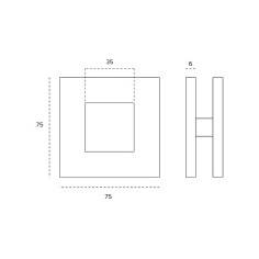 Klijuojama rankena stiklo durims "JNF IN.16.529" 2