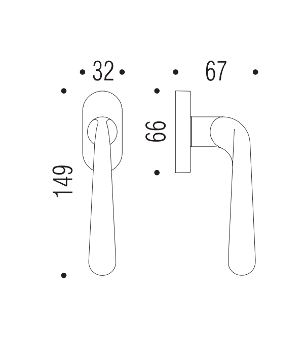 Lango rankena "COLOMBO Robodue CD52"