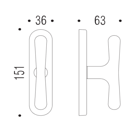 Lango rankena "COLOMBO Robodue CD52"