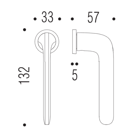 Lango rankena "COLOMBO Roboquattro ID42"