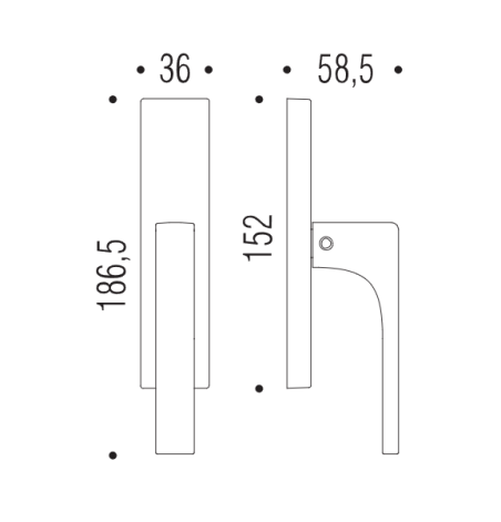 Lango rankena "COLOMBO Robocinque ID62"