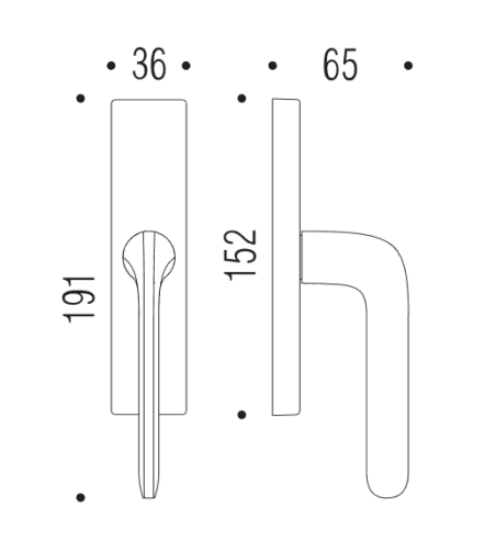 Lango rankena "COLOMBO RoboquattroS ID52"