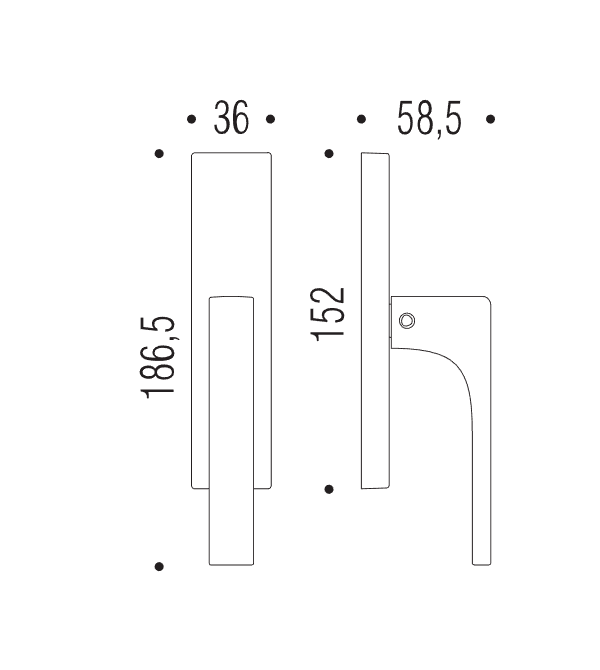 Lango rankena "COLOMBO RobocinqueS ID72"