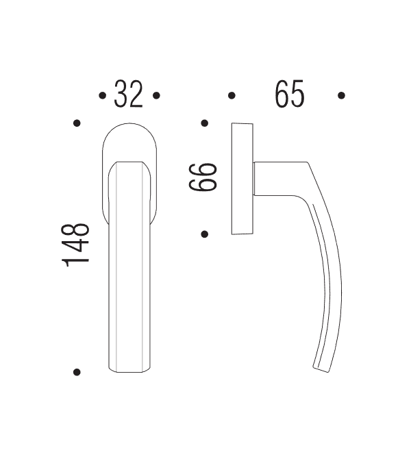 Window handle "COLOMBO Olly LC32"
