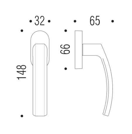 Window handle "COLOMBO Olly LC32"