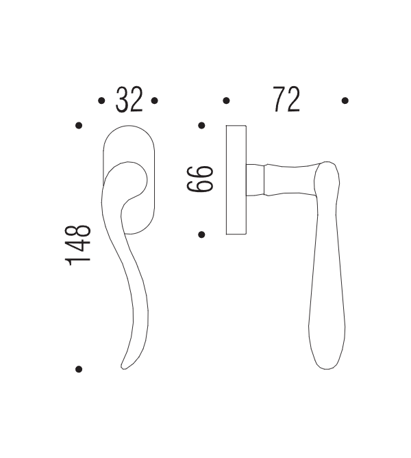 Window handle "COLOMBO Heidi CD32"