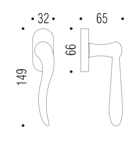 Lango rankena "COLOMBO Peter ID12"