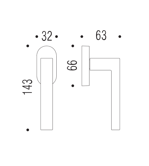 Window handle "COLOMBO Elle BD12"