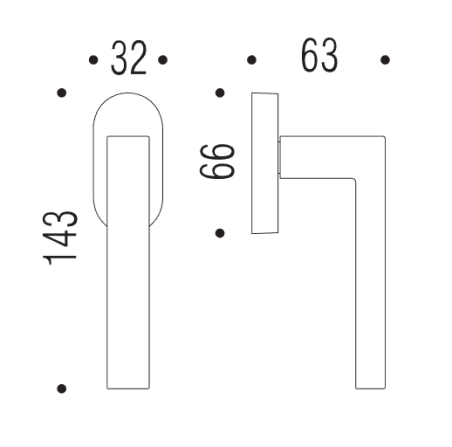Window handle "COLOMBO Elle BD12"