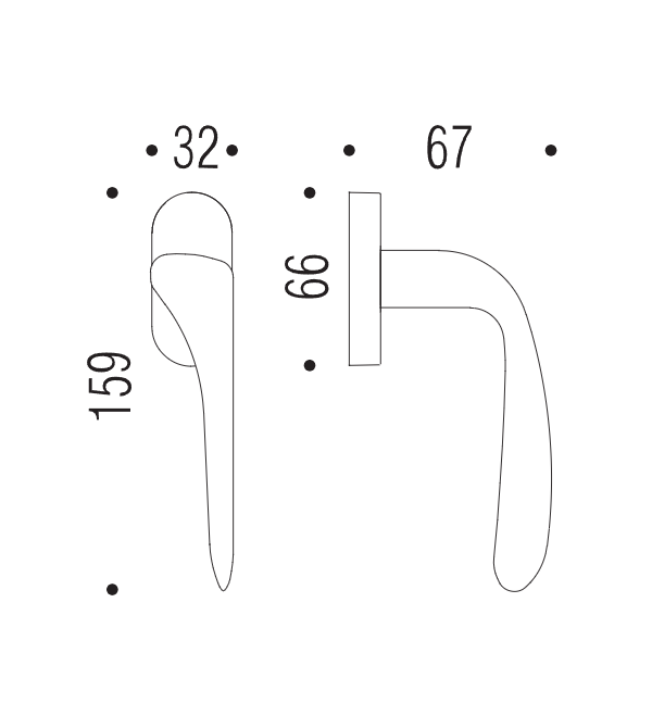 Window handle "COLOMBO Madi AM32"