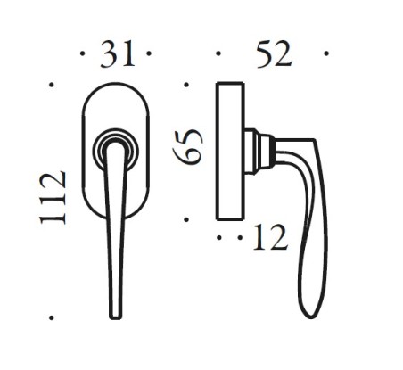Window handle "COLOMBO Antologhia Firenze KOT22 DK/SM"