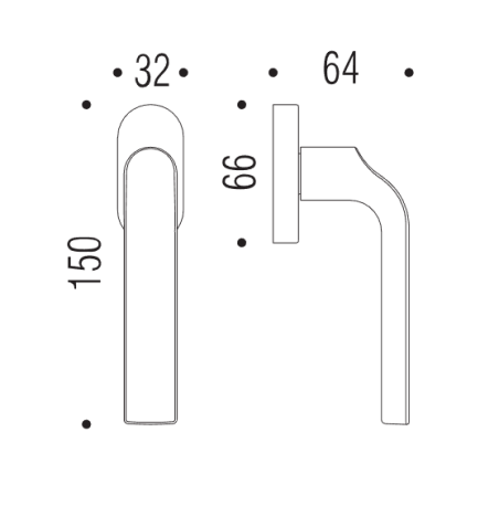 Window handle "COLOMBO Meta KG12"
