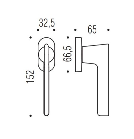 Window handle "COLOMBO Alato JP12"