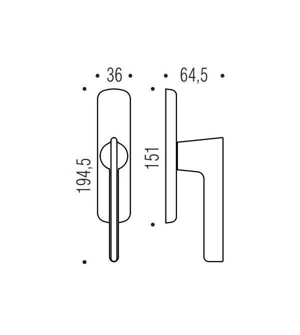 Window handle "COLOMBO Alato JP12"