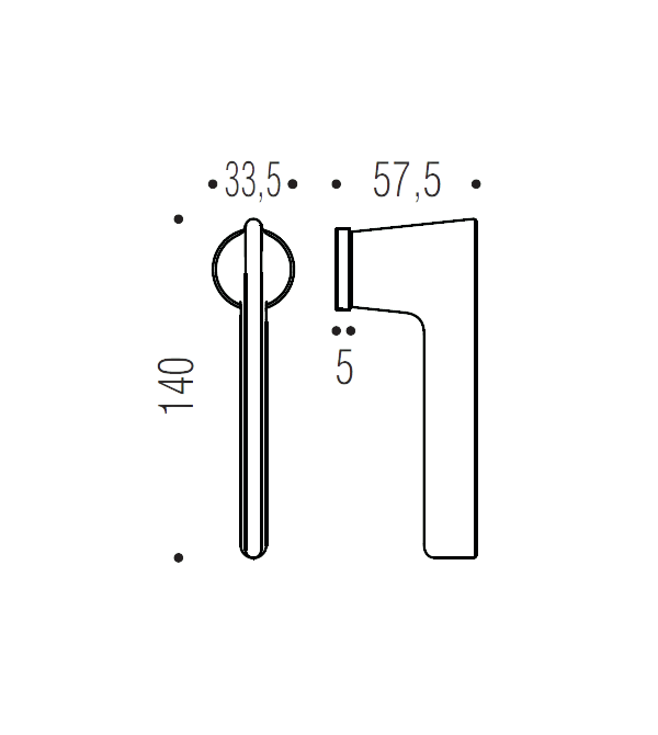Window handle "COLOMBO Alato JP12"