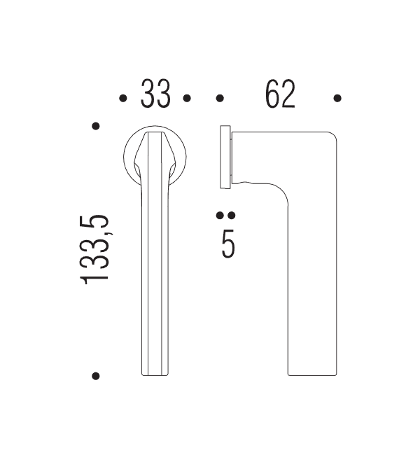 Window handle "COLOMBO Gira JM12"