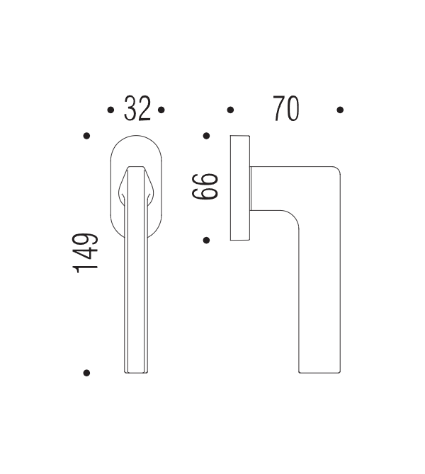 Window handle "COLOMBO Gira JM12"