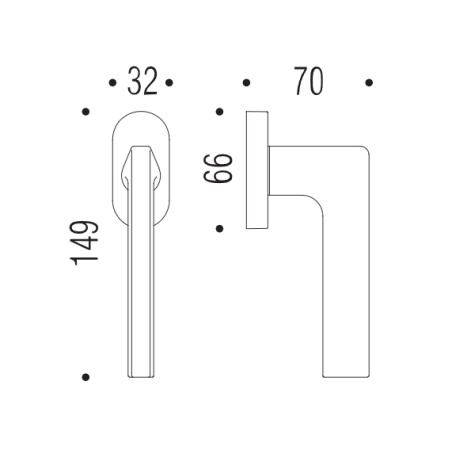 Window handle "COLOMBO Gira JM12"