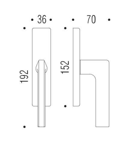Lango rankena "COLOMBO Gira JM12"