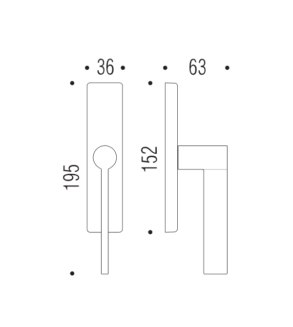 Lango rankena "COLOMBO Tool MD12"