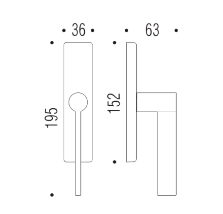 Lango rankena "COLOMBO Tool MD12"