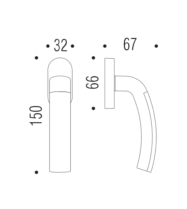 Window handle "COLOMBO Milla LC32"