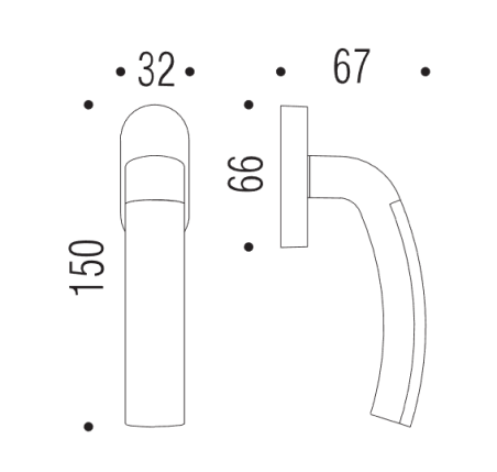 Window handle "COLOMBO Milla LC32"
