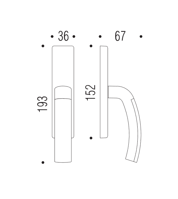 Window handle "COLOMBO Milla LC32"