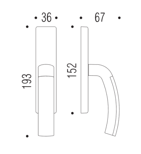 Window handle "COLOMBO Milla LC32"