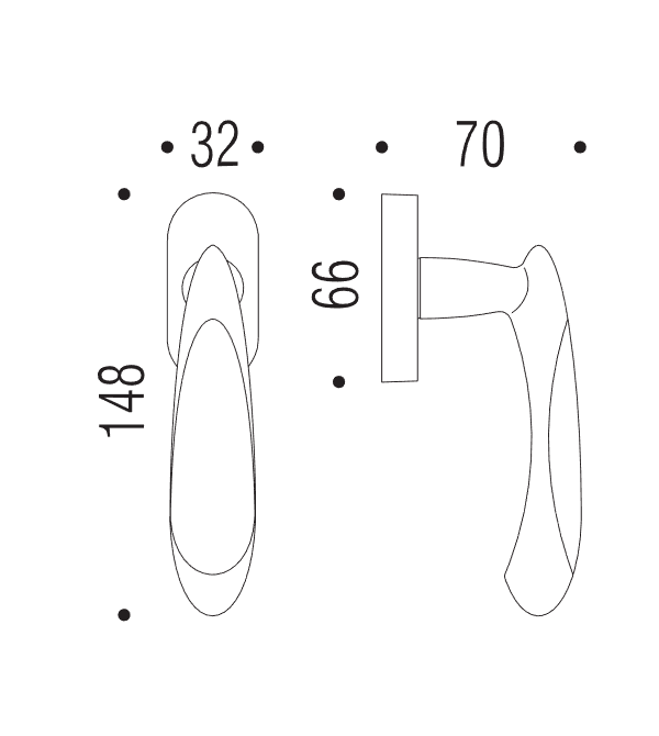 Window handle "COLOMBO Talita LC22"