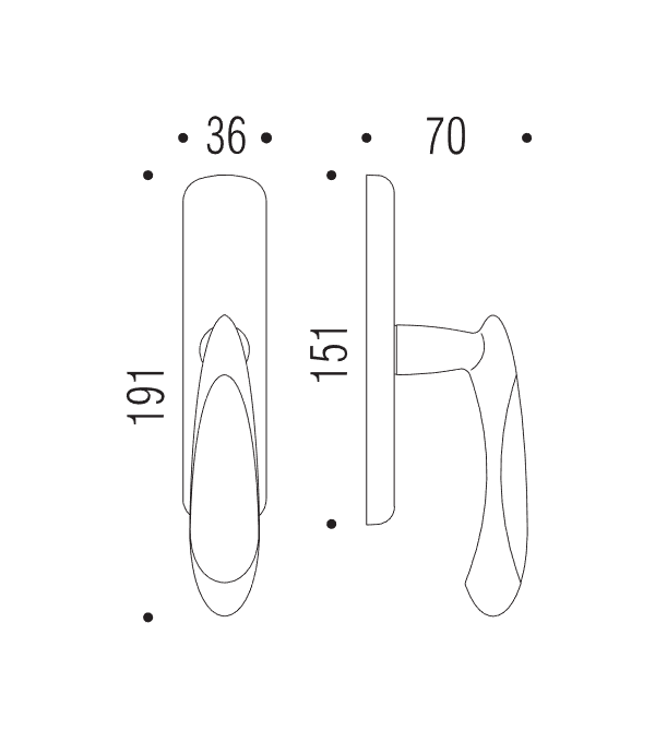 Window handle "COLOMBO Talita LC22"