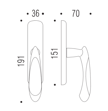 Window handle "COLOMBO Talita LC22"