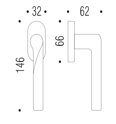 Window handle "COLOMBO Libra SK22"