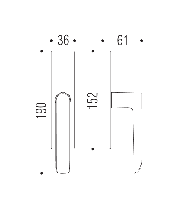 Lango rankena "COLOMBO Lund SE12"