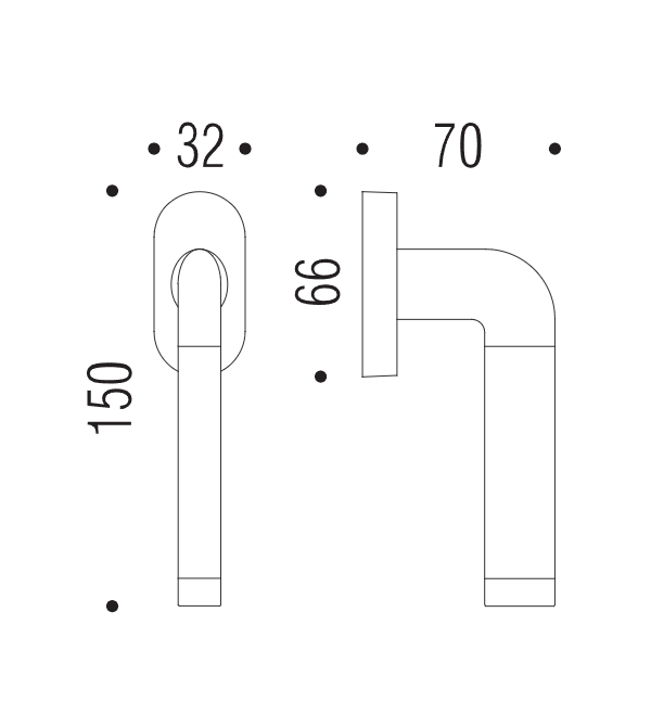 Lango rankena "COLOMBO Taipan LC12"