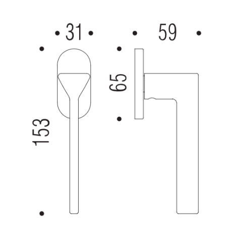 Window handle "COLOMBO Ama MF12"