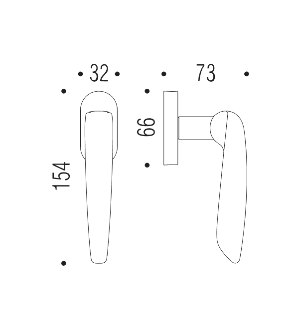 Lango rankena "COLOMBO Daytona PF12"