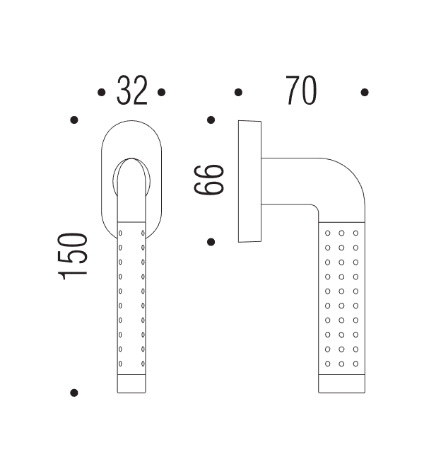 Window handle "COLOMBO Tailla LC52"